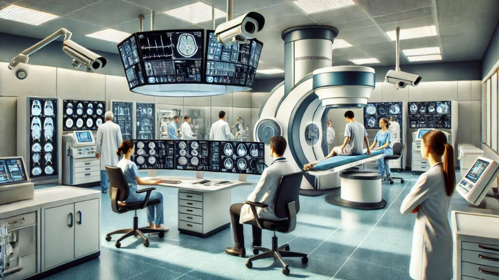 Røntgenstol (på engelsk imaging chair) brugt på klinik